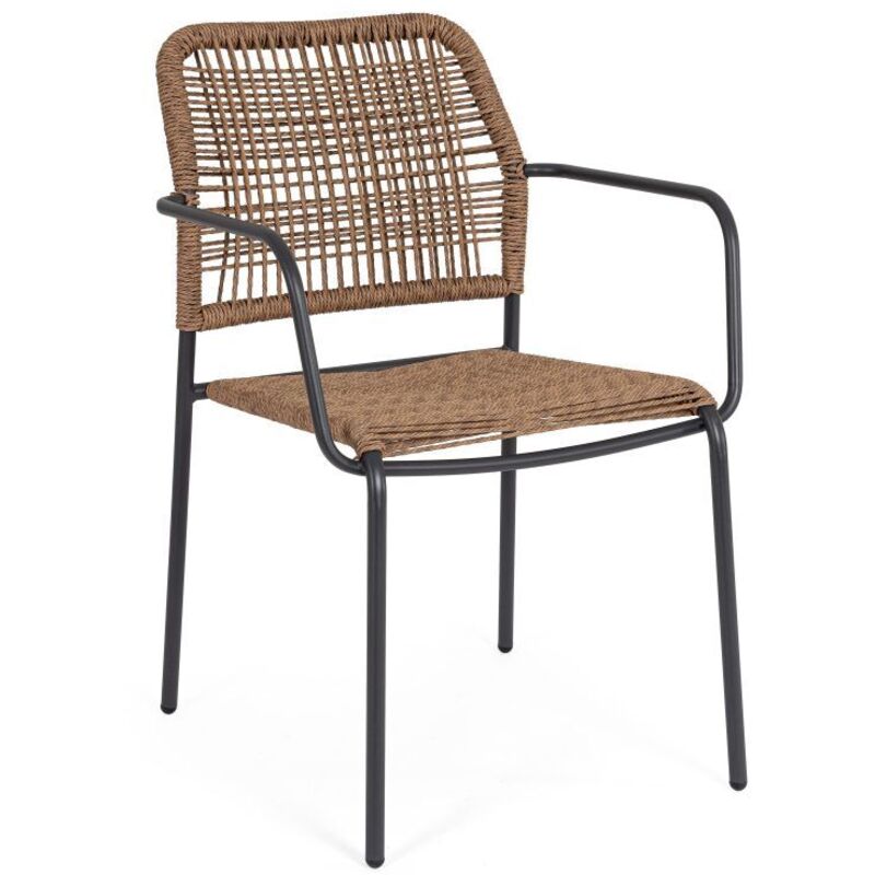 Sedia Da Esterno Con Braccioli Jable Antracite Bizzotto