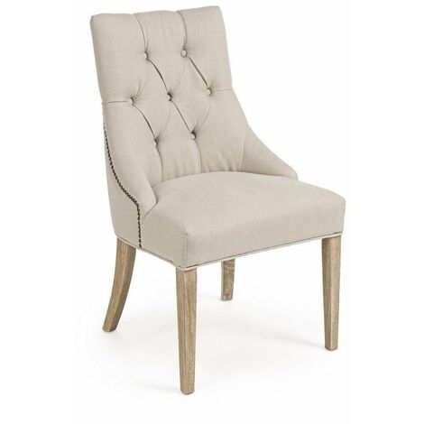 Sedia Cally con struttura in legno di quercia, per arredo interno 51 x 61 x h 90 cm -Confezione da 2 pezzi