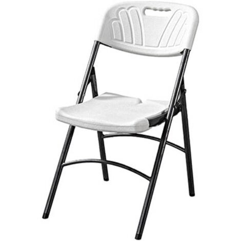 SEDIA CATERING DOMUS • HDPE BIANCO/ACCIAIO CM 63X44.5 H.CM 80.5
