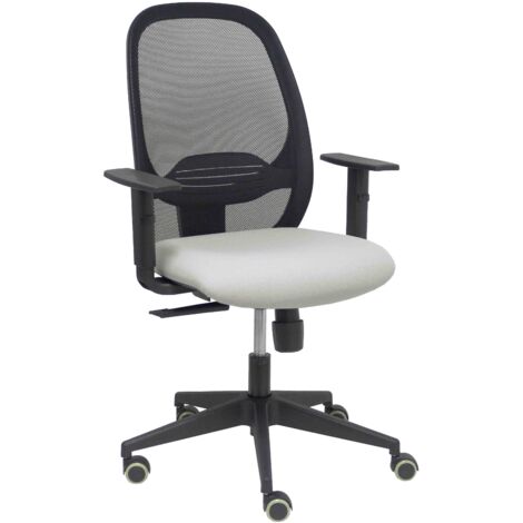 Sedia Cilanco nero maglia nera nero bali sedile grigio braccio regolabile.