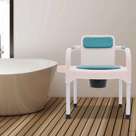 Sedia commode letto, sedia water, water commode con braccioli, casa NUOVO