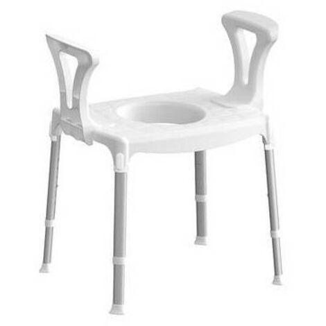 SEDIA COMODA CON BRACCIOLI Misura: Bianco