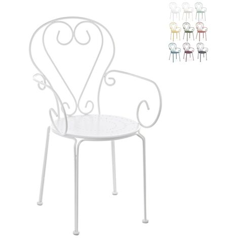 Sedia con braccioli Bizzotto Etienne bianco