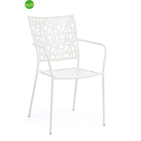 Sedia con braccioli Bizzotto Kelsie bianco