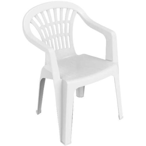 Sedia con braccioli lyra 56x54x80 cm bianco