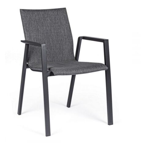 SEDIA CON BRACCIOLI ODEON ANTRACITE-GRIGIO SCURO