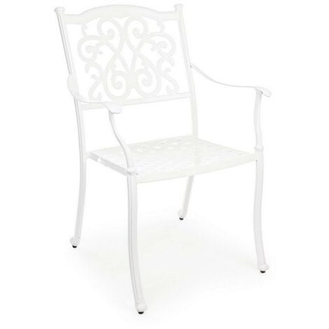 Sedia con bracciolo Ivrea bianco da esterno