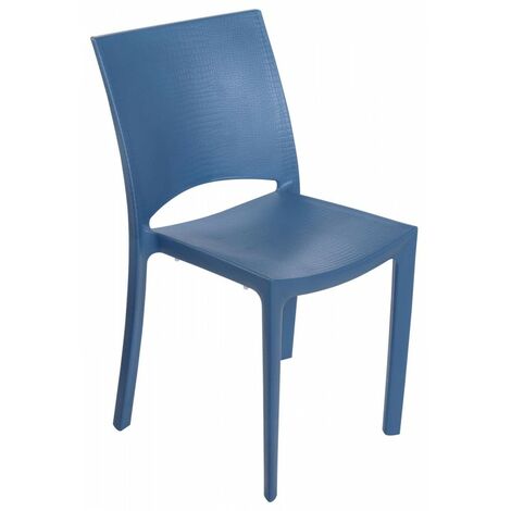 Sedia Con Finitura Effetto Pelle Di Coccodrillo blu avio