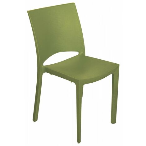 Sedia Con Finitura Effetto Pelle Di Coccodrillo  Verde