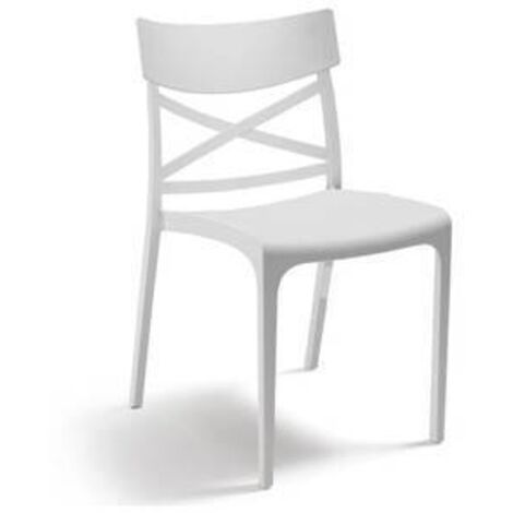 SEDIA CROIX IMPILABILE 46X54XH80CM BIANCO