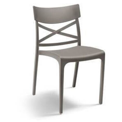 SEDIA CROIX IMPILABILE 46X54XH80CM TORTORA