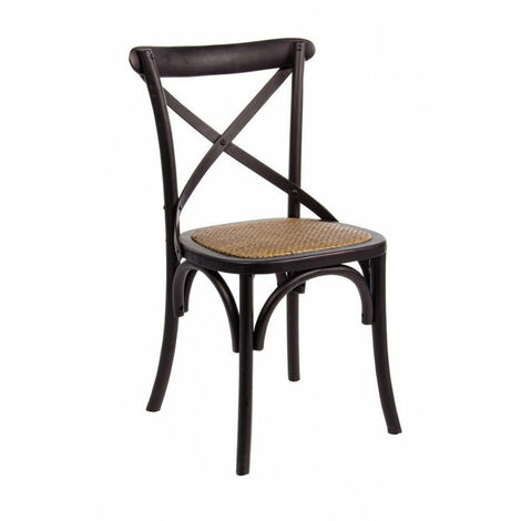 Sedia Cross Nero in Legno