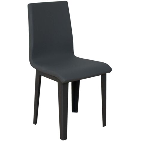 Sedia cucina in similpelle bianca con gambe coniche in
