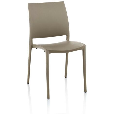Sedia Curtis polipropilene tortora design ergonomico