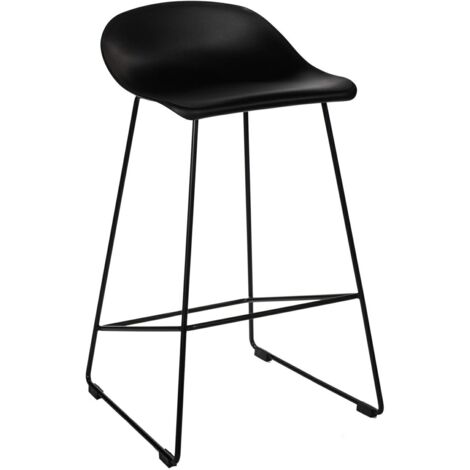 Sedia da bar Molly in metallo nero moderno