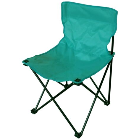 sedia da campeggio pieghevole senza braccioli eurogarden in textilene ottanio 50x50x82 cm