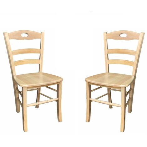 Sedia da cucina con seduta legno LOIRE Naturale SET 2 PZ