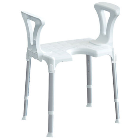 SEDIA DA DOCCIA CON APERTURA E BRACCIOLI- Bianco- DH- pezzi 1