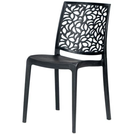 NEWGARDEN sedia da esterno "london stone" in polipropilene antracite 43x55x83 cm