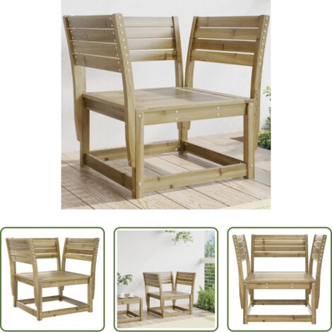 Sedia da esterno -  Sedia da Giardino in Legno di Pino Impregnato
