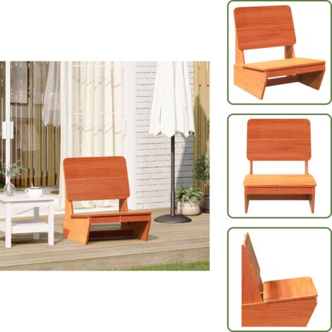 Sedia da esterno - vidaXL Sedia da Giardino Marrone Cera 60x64x70,5cm Legno Massello Pino - Sedia in pino