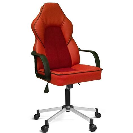 Poltrona Gaming Professional colore rosso ruote girevoli antiscivolo  M0826-05