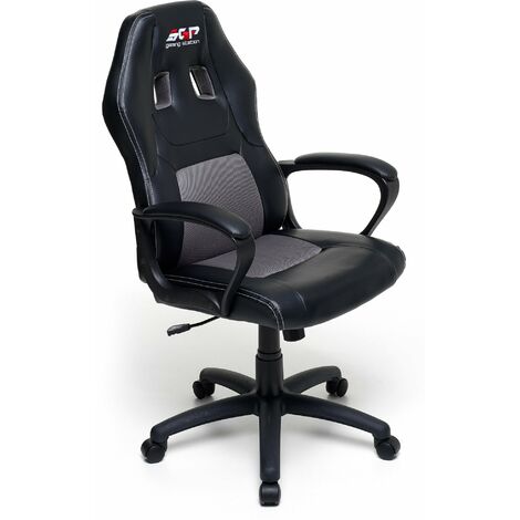 EASYCOMFORT Sedia da Gaming con Altezza Regolabile e Schienale Reclinabile,  65x65x121-129 cm, Blu e Nero