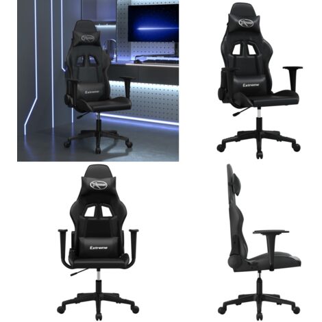 Sedia da Gaming Massaggiante Nera in Similpelle - Massaggiante - Sedia da gioco