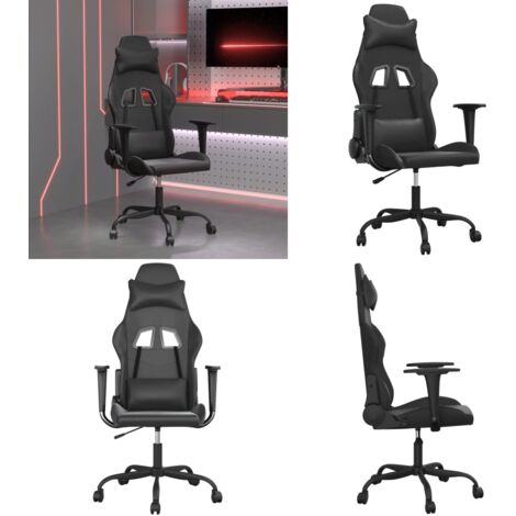 Sedia da Gaming Massaggiante Nera in Similpelle - Massaggiante - Sedia da gioco