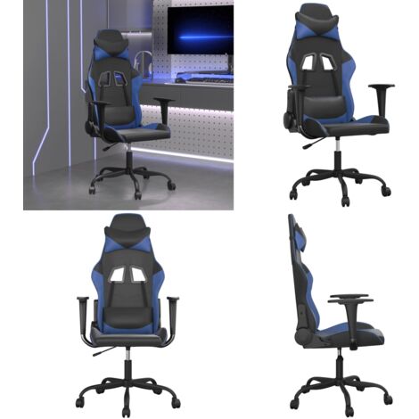 Sedia da Gaming Nera e Blu in Similpelle - Sedia gaming - Sedia gaming in similpelle