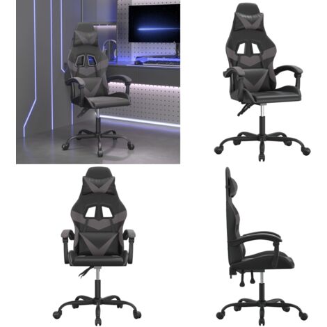 Sedia da Gaming Nera e Grigia in Similpelle - Similpelle - Comfort gaming