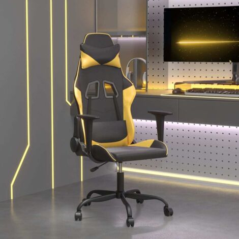 Sedia da Gaming Nera e Oro in Similpelle vidaXL