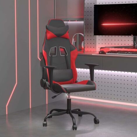 Sedia da Gaming Nera e Rossa in Similpelle vidaXL