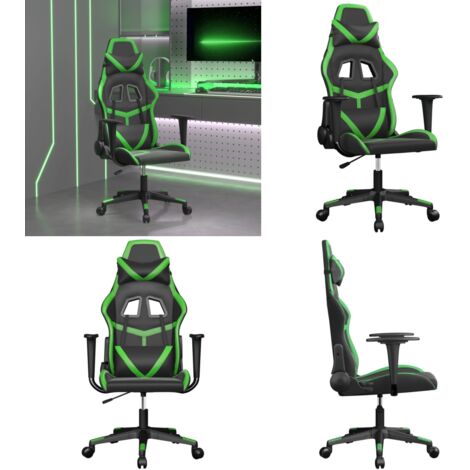 Sedia da Gaming Nera e Verde in Similpelle - Seduta gaming - Similpelle