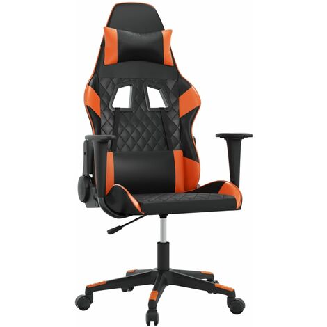 Sedia da Gaming Nero e Arancione in Similpelle vidaXL