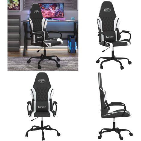 Sedia da Gaming Nero e Bianco in Similpelle - Seduta gaming - Similpelle