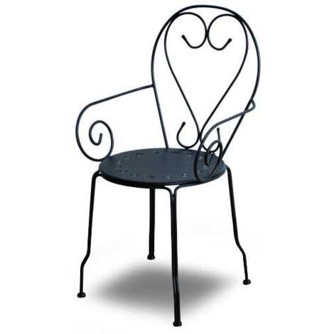 Sedia da Giardino 49x48xh90 cm in Metallo New Old Antracite