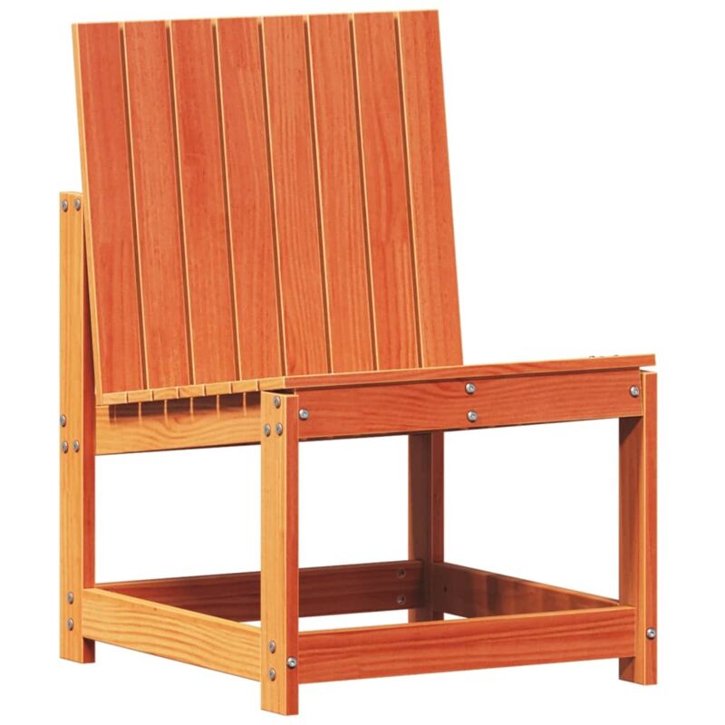 Vidaxl Sedia Da Giardino Marrone Cera 50,5x55x77cm Legno Massello Pino