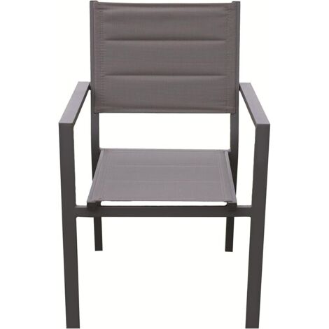 Sedia da Giardino 56x57x87 cm Space in Alluminio e Textilene Antracite