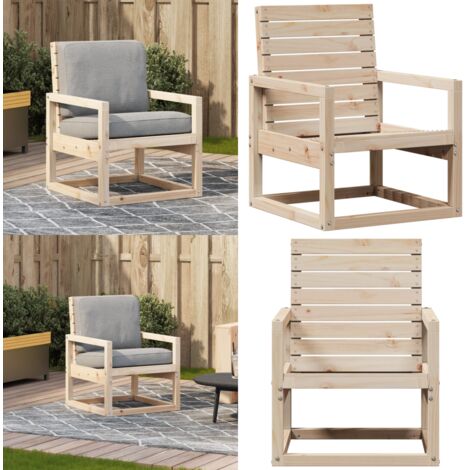 Sedia da Giardino 57,5x63x76 cm in Legno Massello di Pino - Sedia da giardino in pino - Sedia da giardino rustica