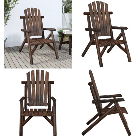 Sedia da Giardino 68x86x103 cm in Legno Massello di Abete Rosso - Sedia da giardino in abete rosso - Sedia da giardino con schienale Adirondack