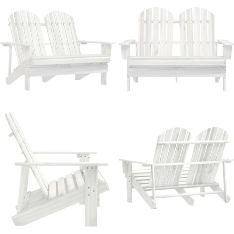 Sedia da Giardino Adirondack a 2 Posti in Legno di Abete Bianca - Sedia Adirondack - Sedia da esterno