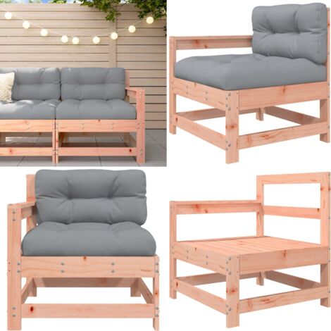 Sedia da Giardino con Cuscini in Legno Massello di Douglas - Cuscino in legno - Cuscino morbido