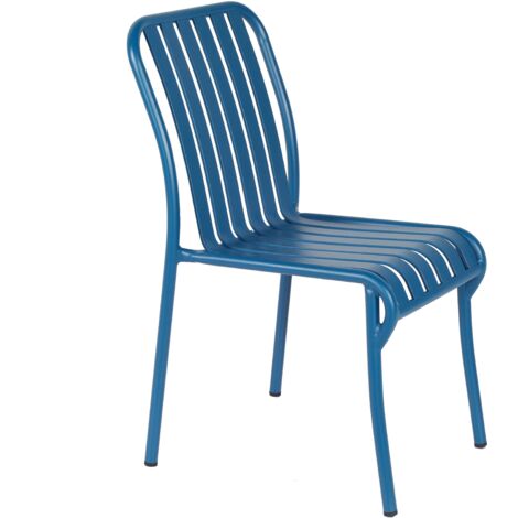 Sedia da giardino di design alluminio blu scuro