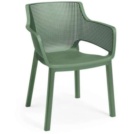 Sedia da giardino Elisa verde cm 57,7X62,5X79h