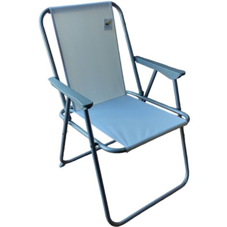 sedia da giardino essenza "relax" in acciaio e pvc bianca 53x47x76 cm