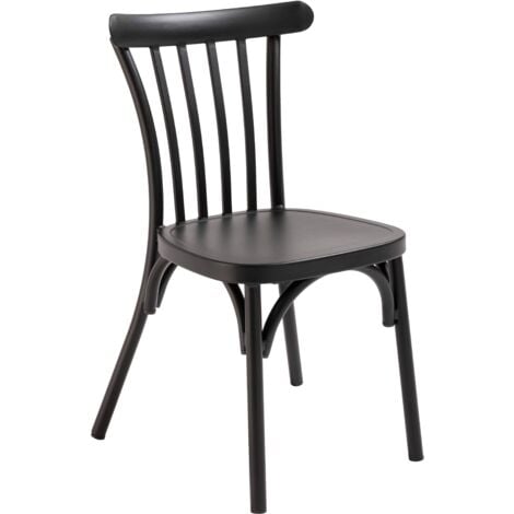 Sedia da giardino in alluminio nero