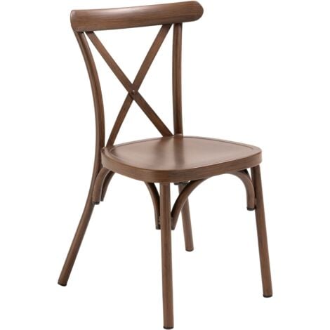 Sedia da giardino in legno in alluminio