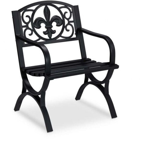 Sedia da giardino in metallo in stile antico