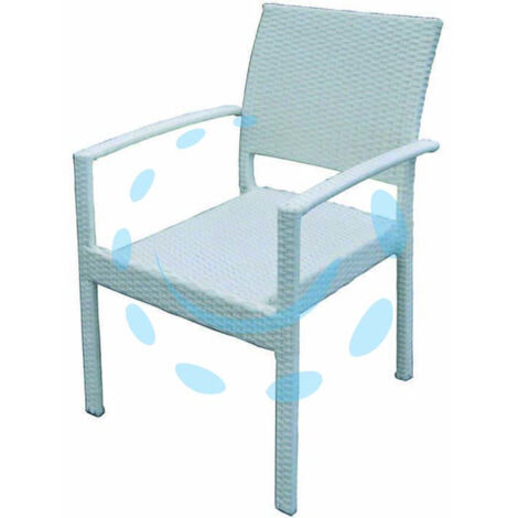 SEDIA DA GIARDINO IN PE-RATTAN CON BRACCIOLI